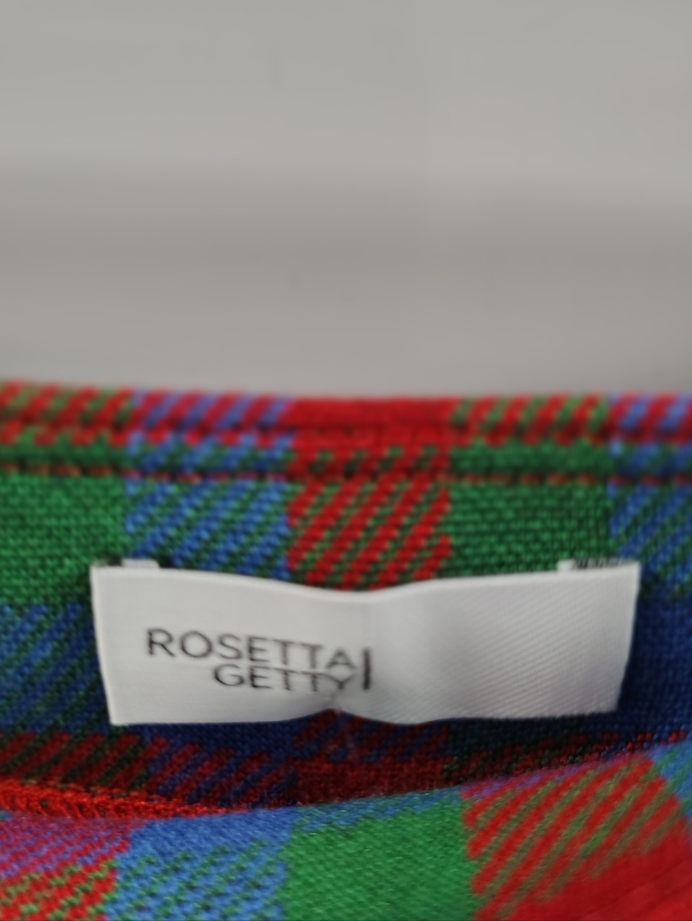 Rosetta Getty Cobalt Check Jacket & Wide Leg Pants Set Medium NWT - Picture 6 of 10